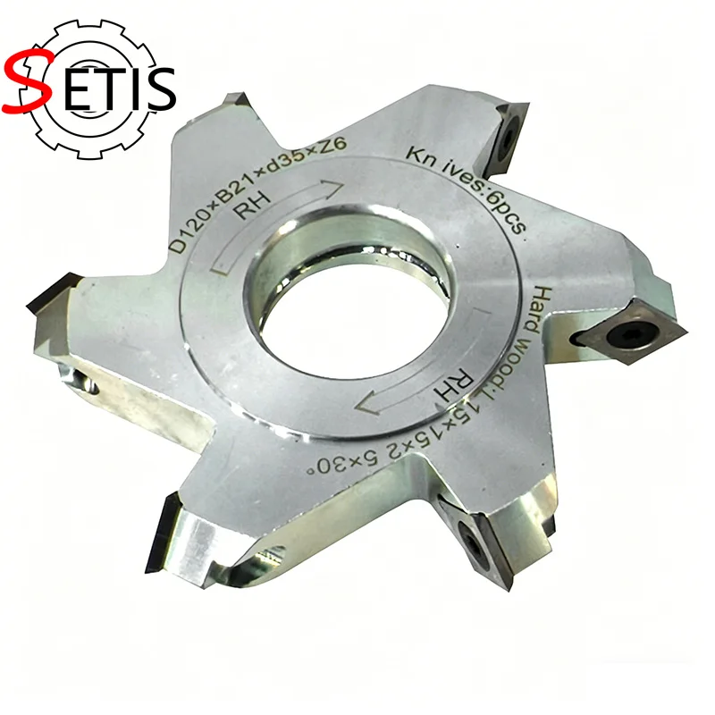 SETIS 90-Degree Indexable V-Grooving Cutter / Carbide Trimming & Tenoning End Mill