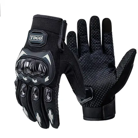 Summer Motorcycle Breathable Full Finger Gloves Leather Protective Equipment Dirt Bike Sport Racing Riding Gloves