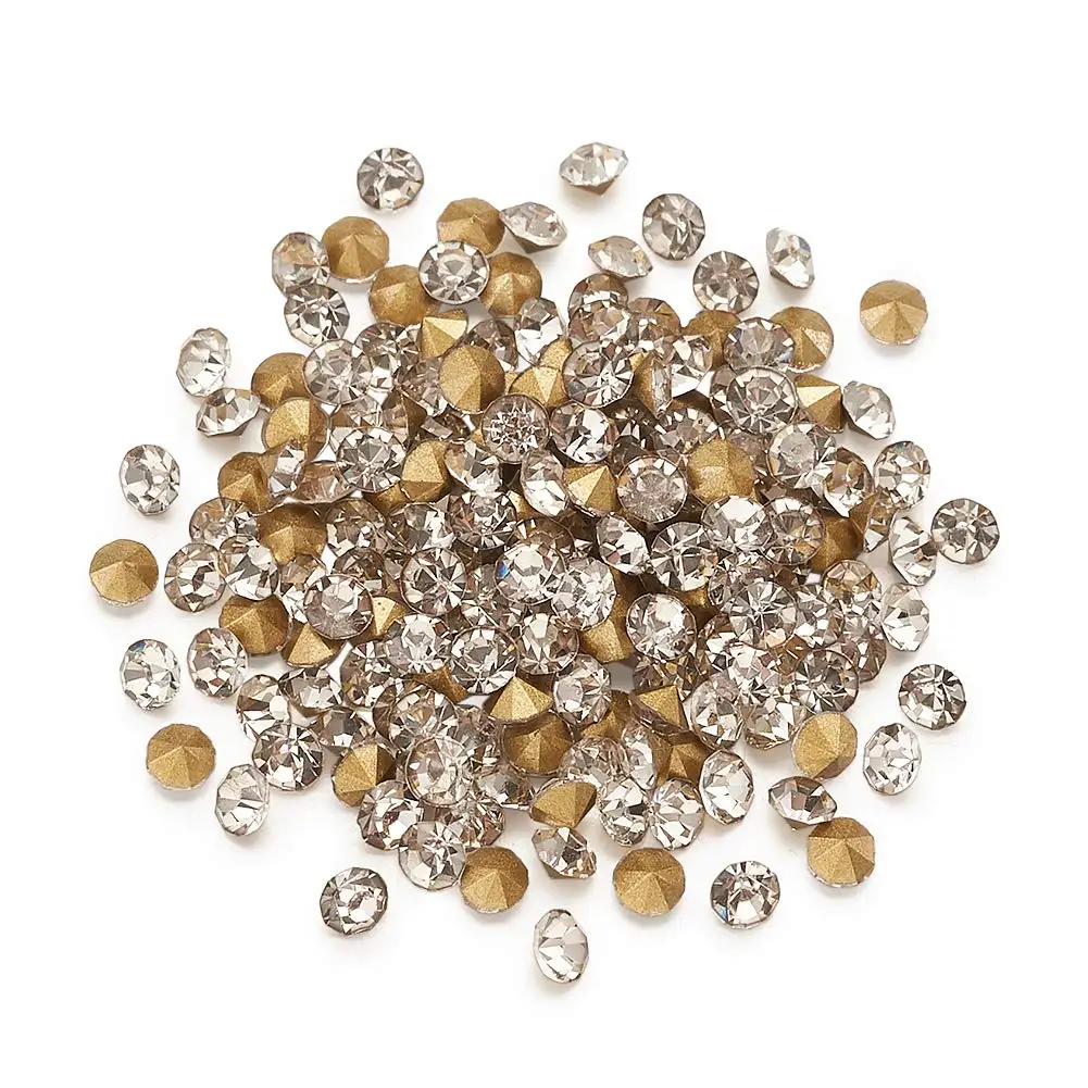 

SS3-SS20 Clear Crystal Nail Art Rhinestones Transparent Round Pointed Back Glass Charms Strass Beads for Jewelry DIY