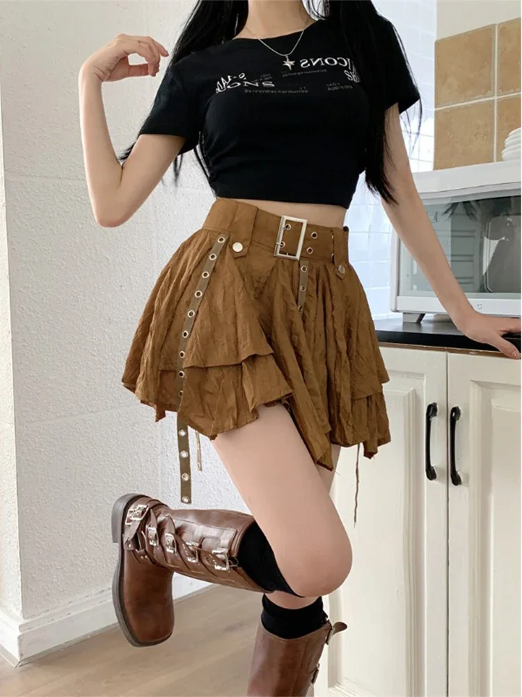 

Irregular Skirt Women Summer 2024 New Ribbon Design Sense Skirts High Waist Slimming Short dress ZT280