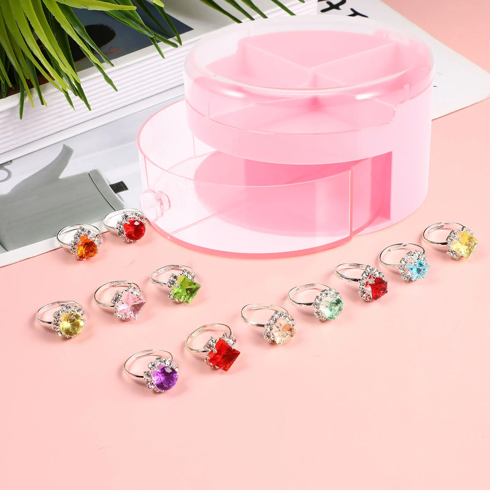 

Двухслойный органайзер для шкатулки для драгоценностей, детский футляр для хранения ювелирных изделий, дорожный футляр для ювелирных изделий, портативный многофункциональный органайзер для ювелирных изделий для девочек