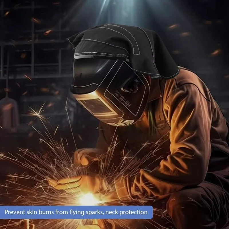 

﻿Welding Helmet Extended Cover Women & Men Durable Welder Hat Head Wrap Neck Protection Hood Accessories Spark-proof Shawl