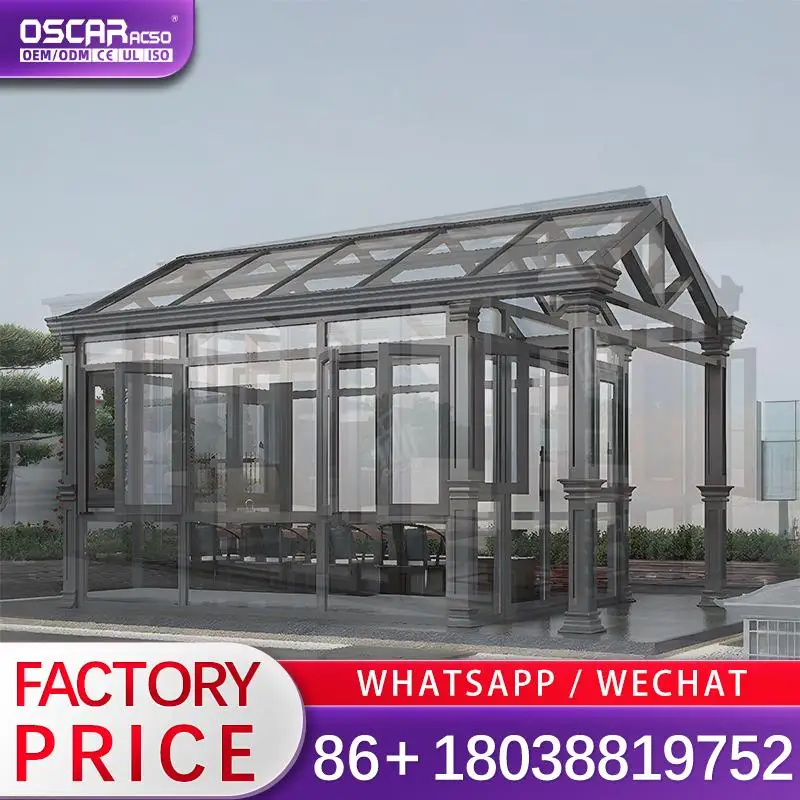 Alloy Frame Glass Sunroom for Year Round Outdoor Living in Backyard Patio Garden Modern Design Thermal Break 1 year Warranty sun