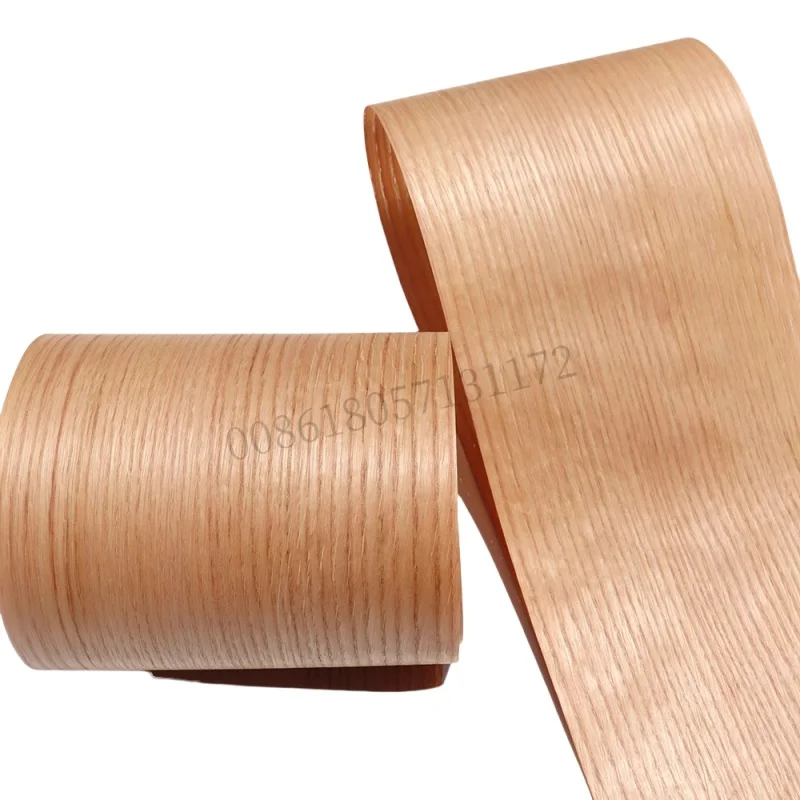 Natural Wood Veneer,Red Oak with Straight Grain,about 20cm x 2.5m,0.25mm Thick,for Furniture, Q/C