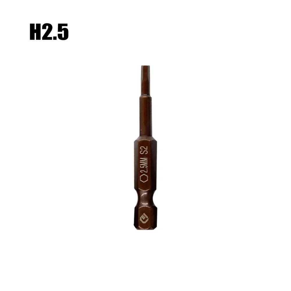 50mm Hexagon Magnetic Screwdriver Bits Set H1.5 H 2 H2.5 H3.0 H4.0 H5.0 H6.0 1/4\