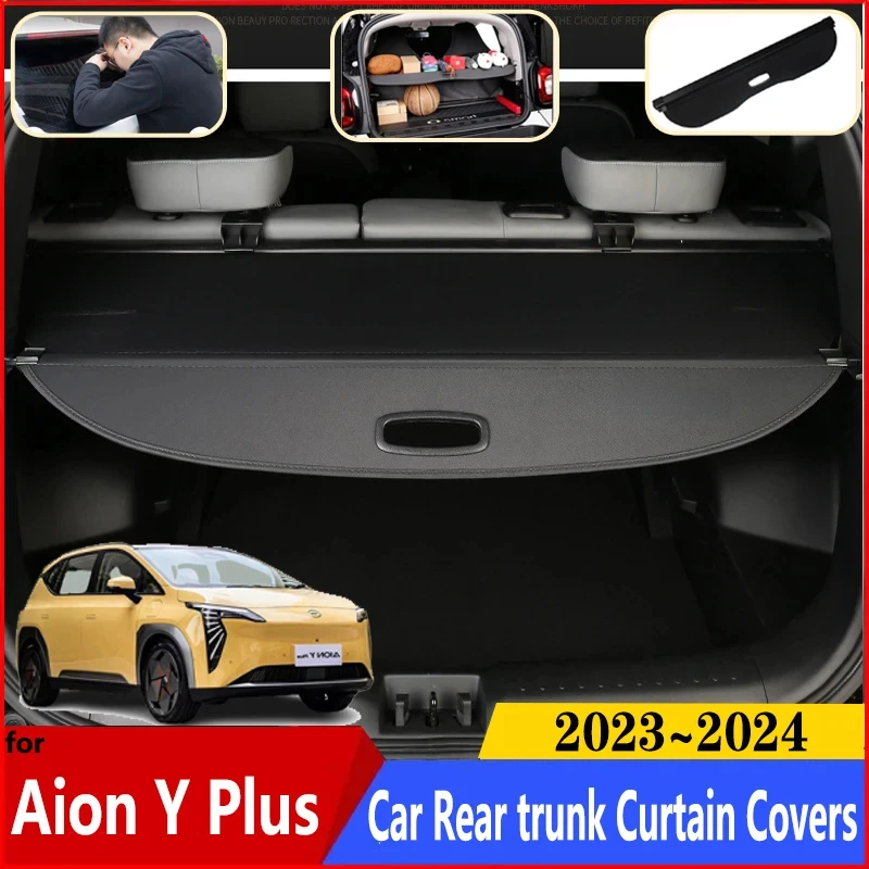 For GAC Aion Y Plus Trunk 2022 2023 Car Rear Trunk Curtain Cover Rear Rack Partition Shelter Interior Decoration Car Accessories