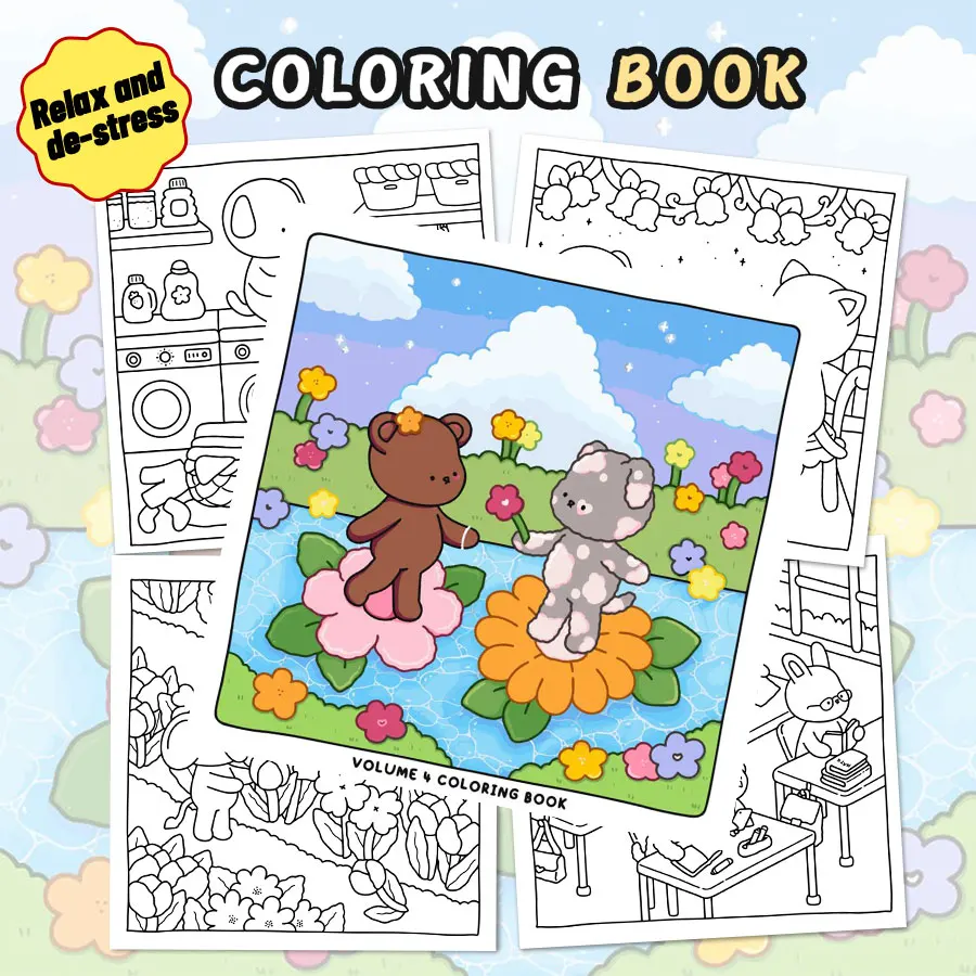 Adult Coloring Books Gentle Daily Adventures, Stress - Relieving Coloring for Family Creativity at Home