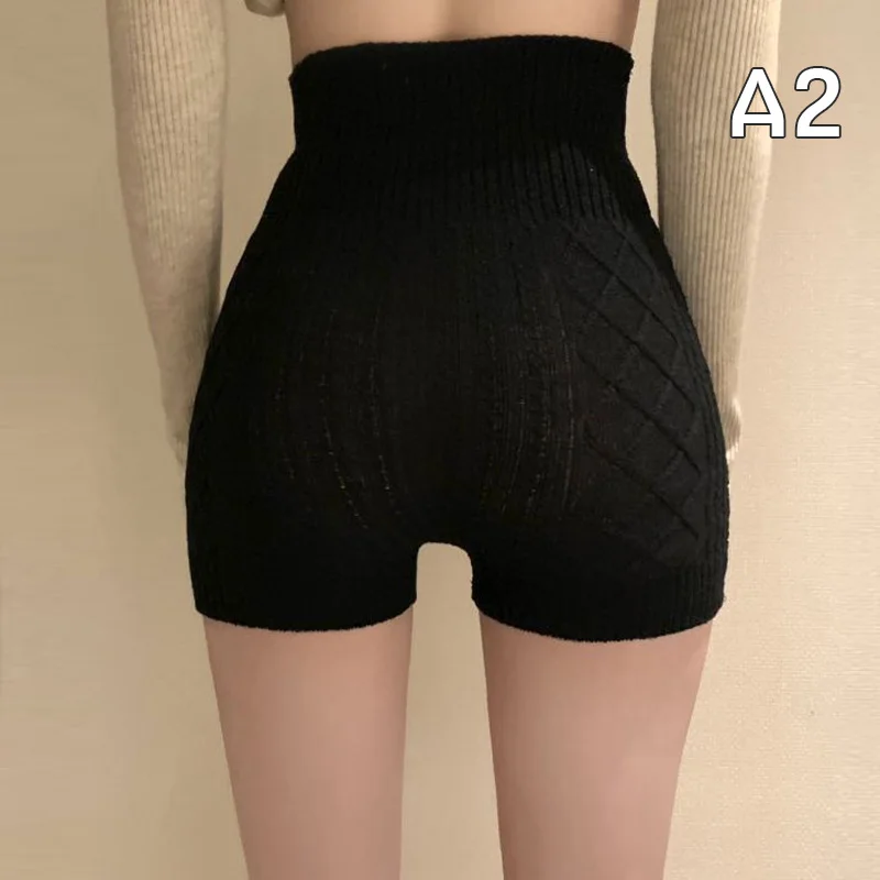 Short molletonné taille haute élastique pour femme, sous-vêtements chauds tricotés, style décontracté, Fitness, Streetwear, hiver, grande vente