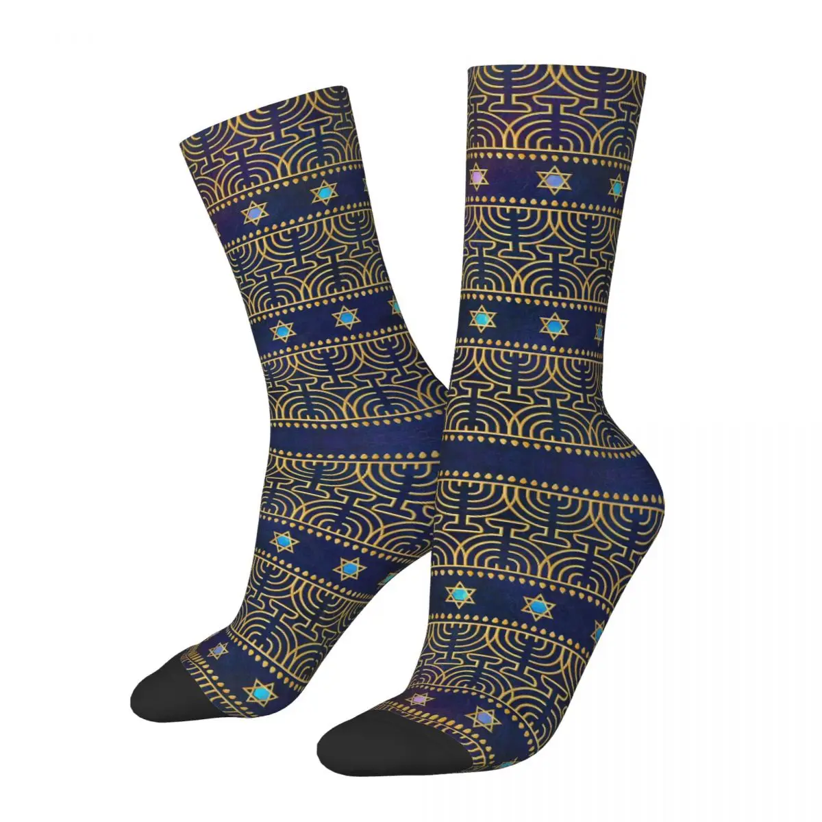 Hanukkah Pattern Men Women Socks,Motion Beautiful printing Suitable for all seasons Dressing Gifts