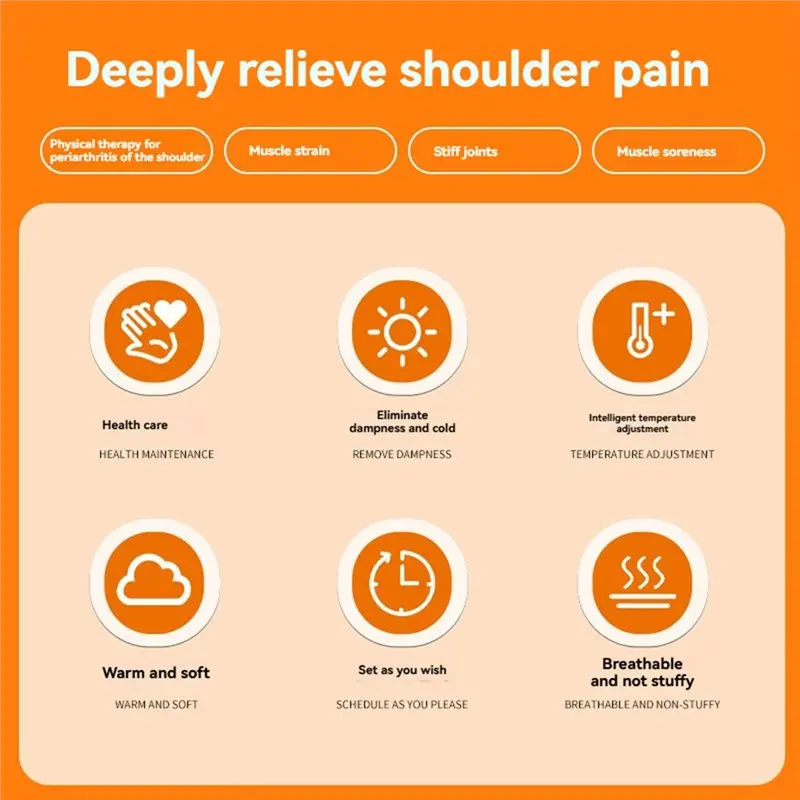 AB42-EU Plug Electric Heating Pad 60X60cm For Neck And Shoulder Setting Pain Relief Large Heat Pad With 9 Temperature Levels