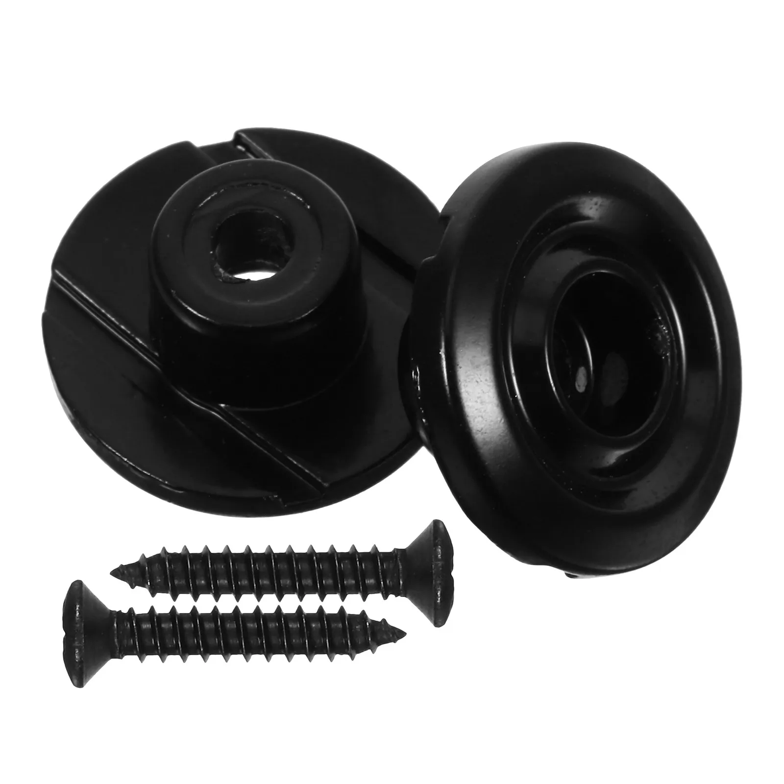 2Pcs Bass String Retainer Black Metal Locking Nut Stable Guides Essential Bass Hardware Accessories String Retainer Screws