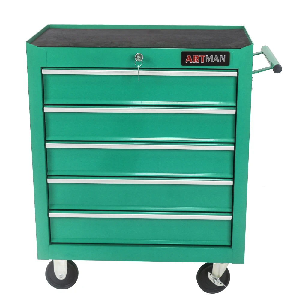 

5 Drawer Tool Chest, Tool Storage Cabinet for Garage Storage with 4 Wheels and Locking System, GREEN