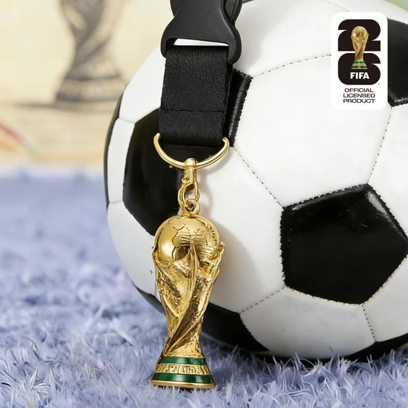 Official Licensed FIFA 2026 World Cup USA Canada Mexico Black Trophy Lanyard Football Fans Neck Strap Pendant Accessories view 4