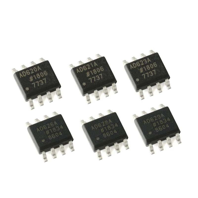 5PCS  AD620A AD621A AD622A AD623A AD626A AD627A AD628A AD629A ARZ SOP8 Single-supply rail-to-rail instrumentation amplifier