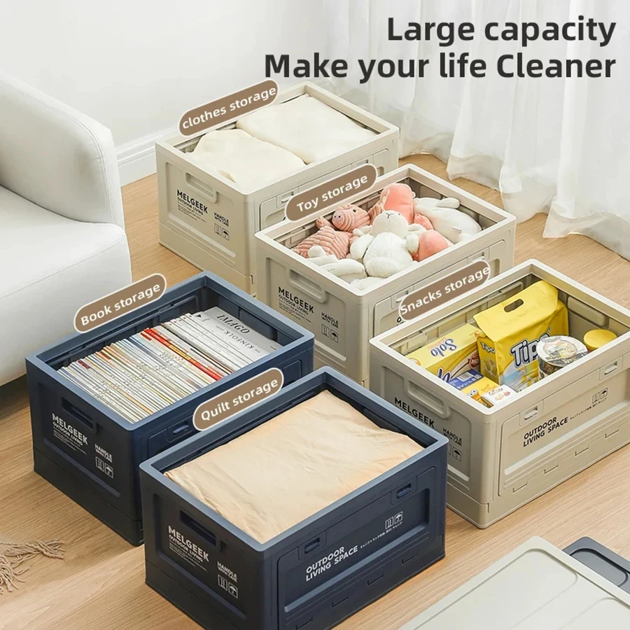 Outdoor Camping Storage Box Side Door Camping Waterproof Folding Storage Box Multi-Way Open Cover Easy To Take