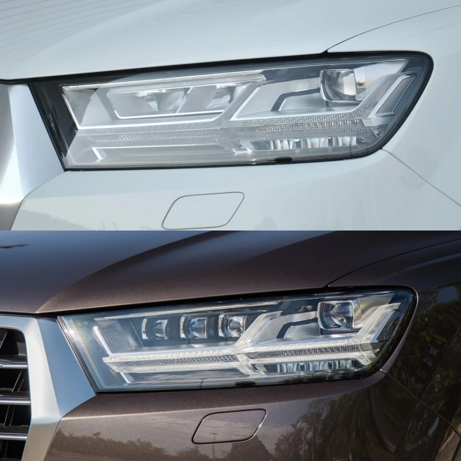 

For Audi Q7 2016 2017 2018 2019 Auto Accessories Car Base Head Lamp Shell Light Holder Headlights Lamp Lens