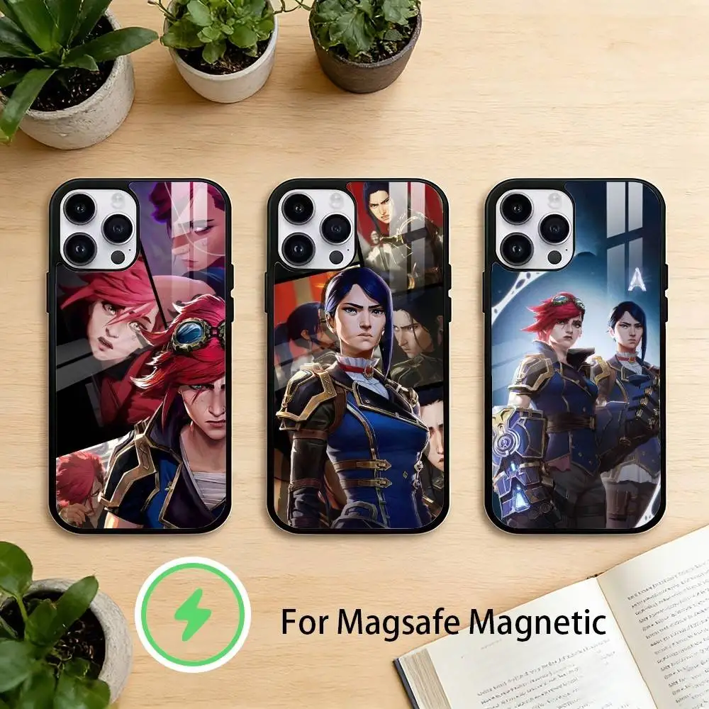 

A-arcane vi caitlyn Phone Case For iPhone 17,16,15,14,13,12,Plus,Pro,Max For Magnetic Wireless Charge