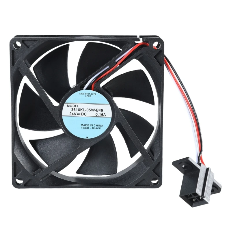 92x92x25mm Silents 3610KL-05W-B49 24V 0.16A Cooling Fan for Computers Ensures Durability and Efficient Heat Reduction