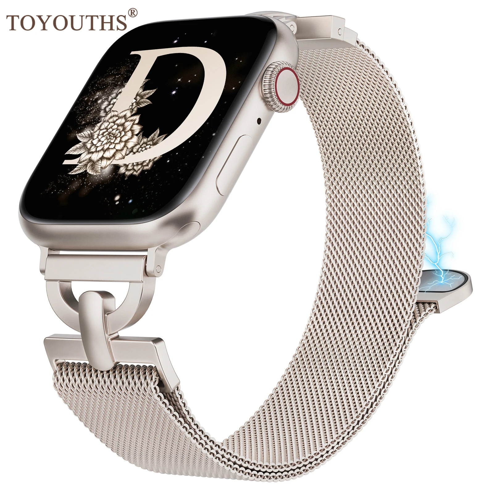 

Stainless Steel Magnetic Loop for Apple Watch Band 49mm 45mm 44mm Metal Mesh Strap for iWatch Series 10 9 8 7 6 5 4 SE Ultra