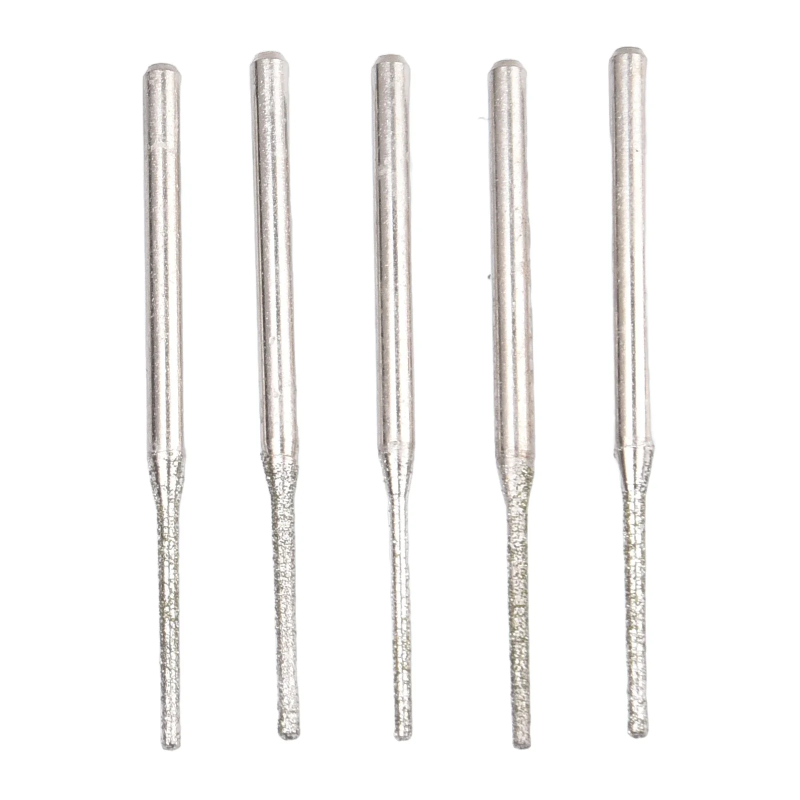 5PCS 0.8-2.5mm Punte da trapano rivestite diamantate Gambo da 2.35mm per vetro Giada Vetro ambrato Set di strumenti per affilare file rotanti