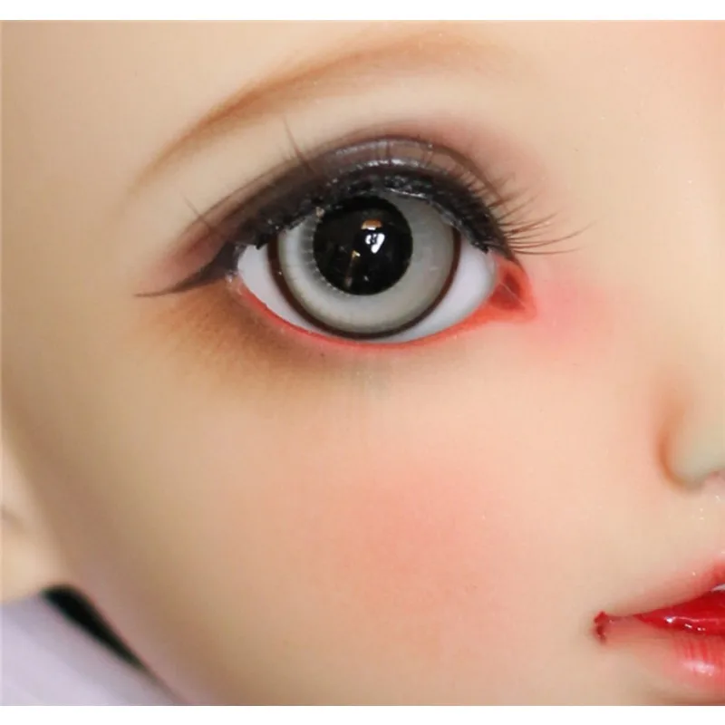 BJD Doll Eyes 12mm16mm Brown Grey 1/3/4 Imitation Glass Eyes 6/4 Pattern Black Eyes