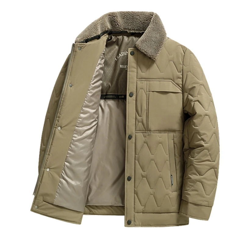 

Fashion Casual Style Cotton Parkas Men Brand Jacket Casual Outwear Slim Fit Outwear Waterproof Warm Stand Collar Outwear Coat