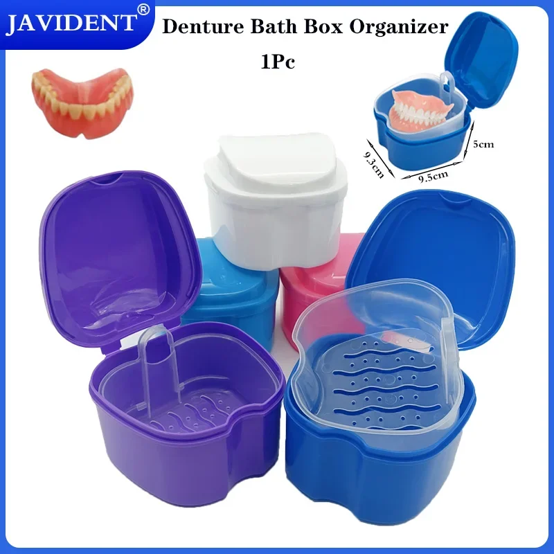 

JAVIDENT Denture Bath Box Cleaning Denture Bath Box Cleaning With Hanging Net False Teeth Storage Box Organizer Teeth Care
