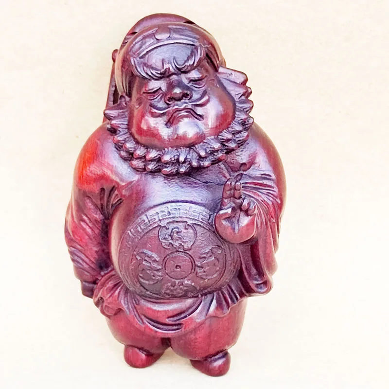 YZ278 - 7 cm Tall Red Sandalwood Carved Figurine - Zhong Kui