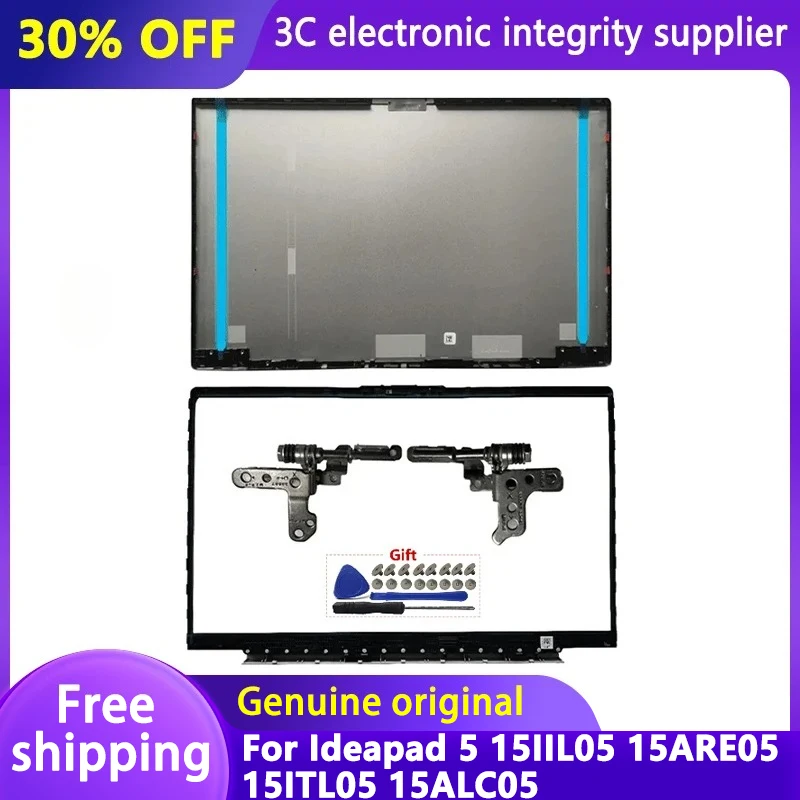 

New Case For Ideapad 5 15IIL05 15ARE05 15ITL05 15ALC05 Series Laptops LCD Back Cover Front Bezel Hinges Rear Lid Top Back Case