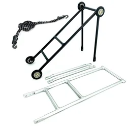 Bicycle Luggage Carrier For Brompton Folding Bike Rear Rack With Easywheel Aluminum Alloy Cargo Racks