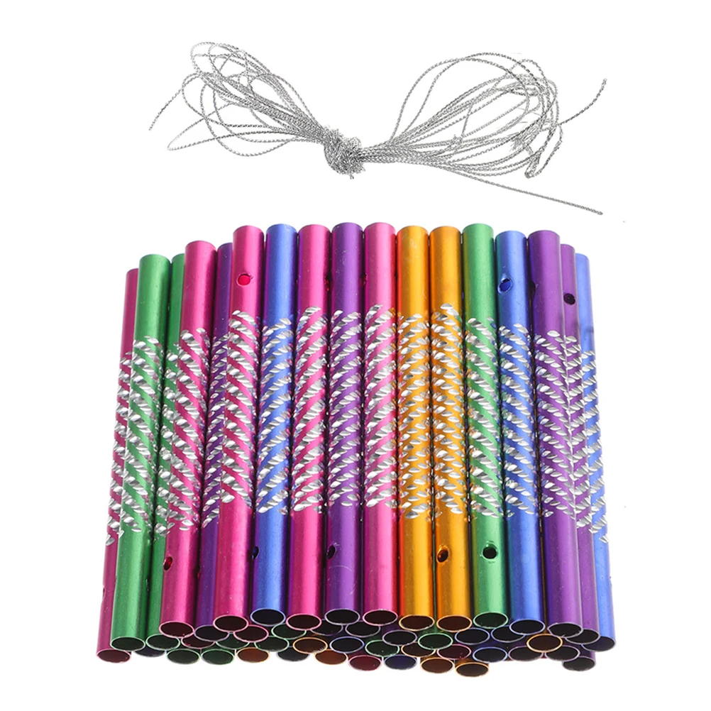 100Pcs Metal Wind Chime Pipes for Crafts Vibrant Decoration Kits Kids Imagination Development Indoor Outdoor Use
