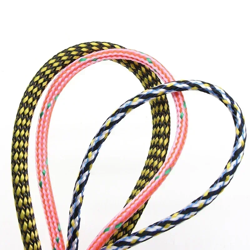 1/5/20/50M Expanded Braid Sleeve 4/8/12mm PP Cotton PET Yarn Soft Wire Wrap Insulated Cable Protection Line Harness Cable Sheath