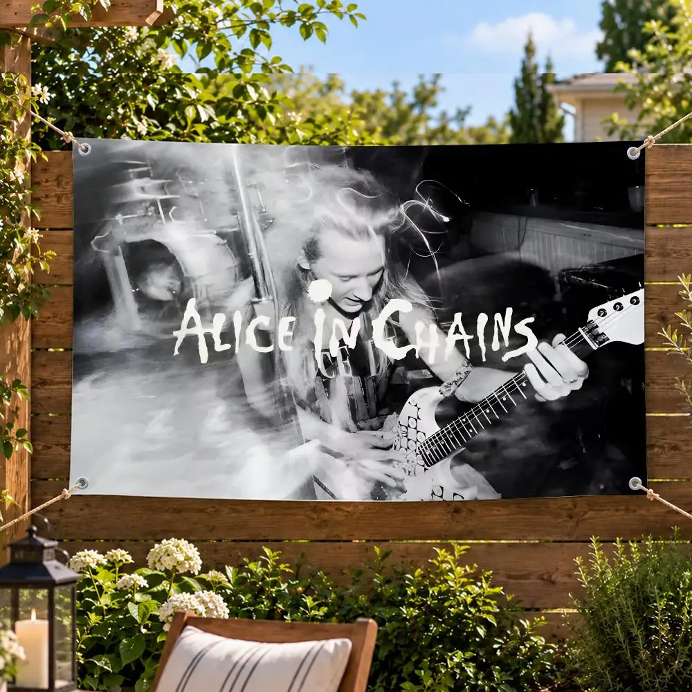 Theme Popular Drama Alice in Chains Flags Decorative Flag Banner Indoor Outdoor Garden Yard Patio Party Camping Wall Decor Gift