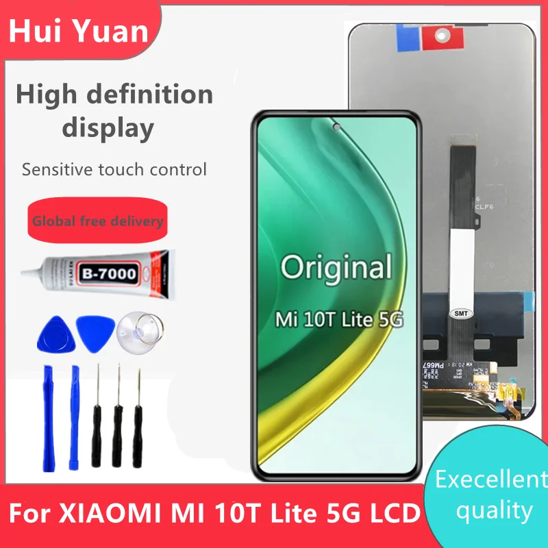 

6.67";Original For Xiaomi Mi 10T Lite 5G LCD Screen Display+Touch Panel Digitizer For Xiaomi 10T Lite 5G M2007J17G Display Repla