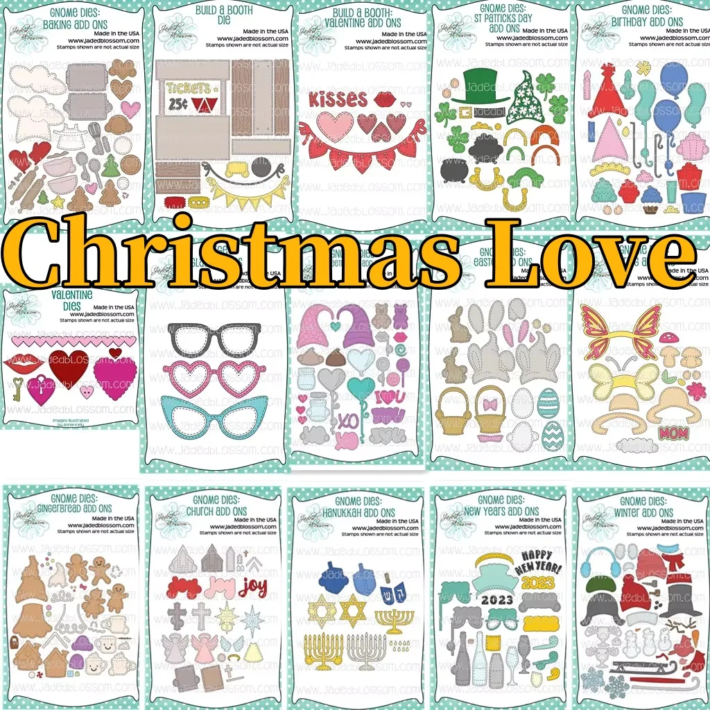 

Christmas Metal Cutting Dies Clear Stamps For Scrapbooking Photo Album Decorative Embossing DIY Handmade Paper Cards Crafts