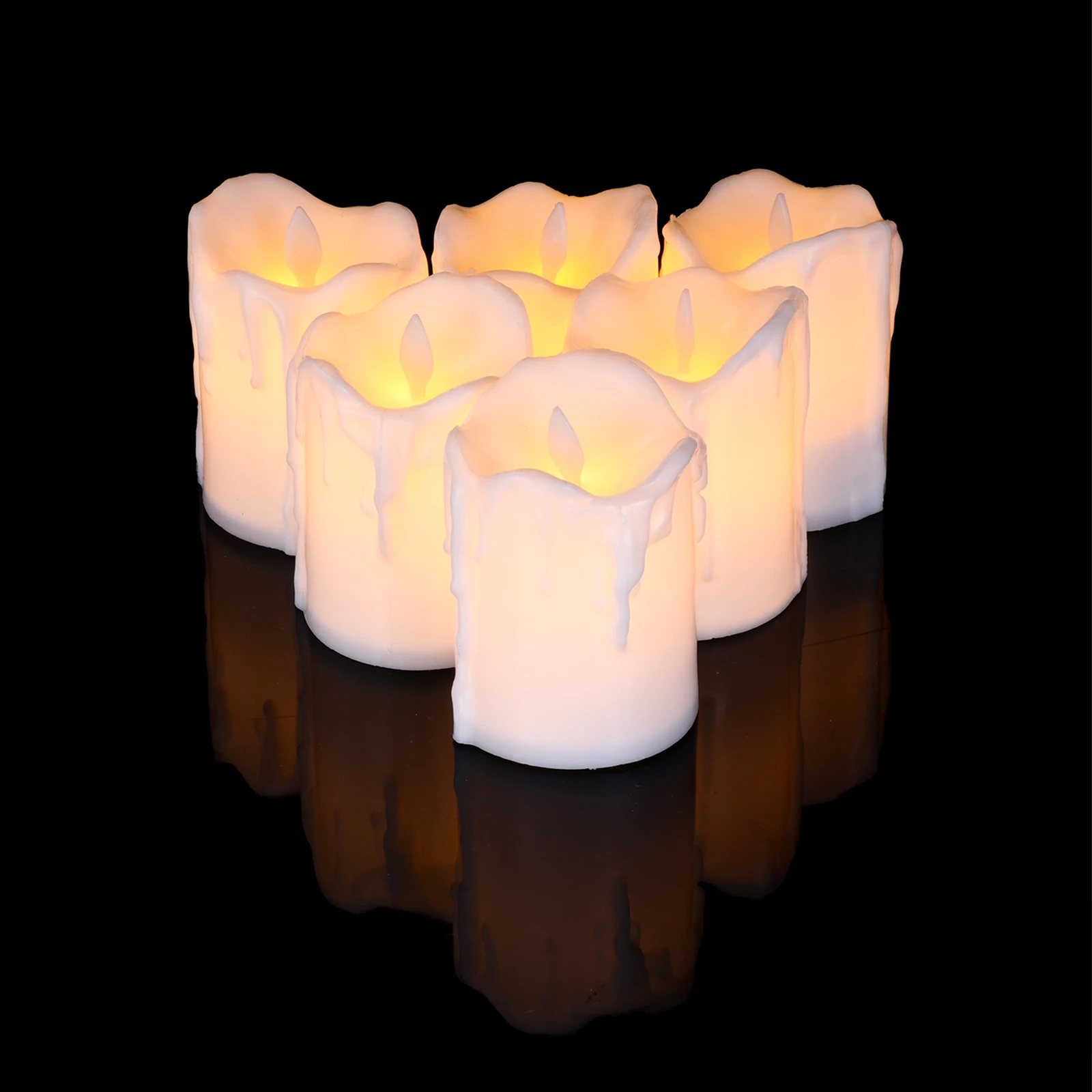 

24pcs Led Lights Flickering Electronic Wax Lamps Smokeless Home Decor Party Festival Simulated Lamps Safe