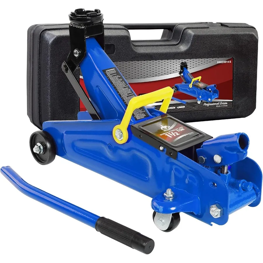 

Floor Jack 1.5 Ton 3300 LBs Hydraulic Car Jack with Storage Case Lifting Range from 5.31 Inch to 13.2 Inch Fits Sedans Automoti