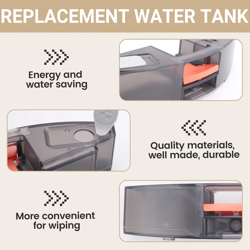 Tanque de água de substituição para peças de aspirador de pó robô Roborock S7 Maxv Ultra/S7 MAXV/S7 Pro