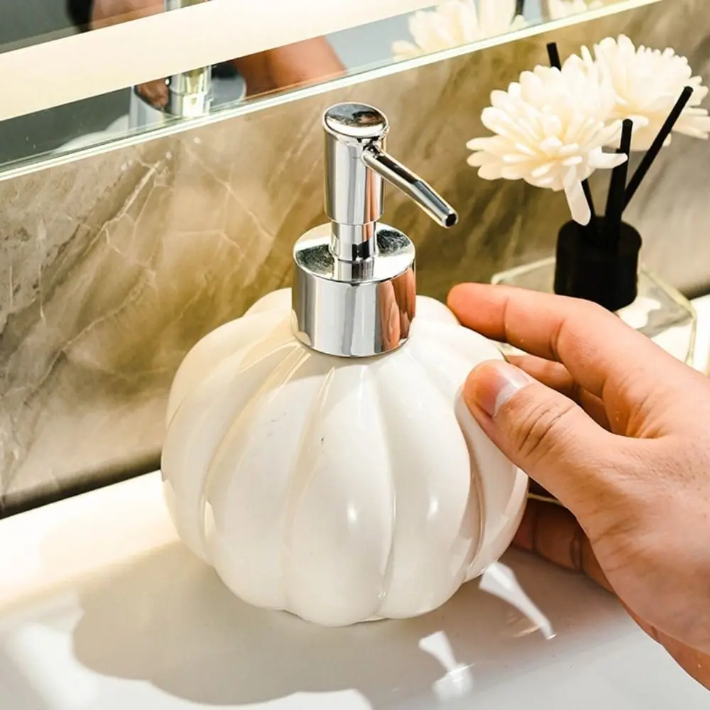 

Durable Ceramic Foam Dispenser Pumpkin Shape Elegant Liquid Soap Dispenser 350ml Accessories Pump Bottle Kitchen