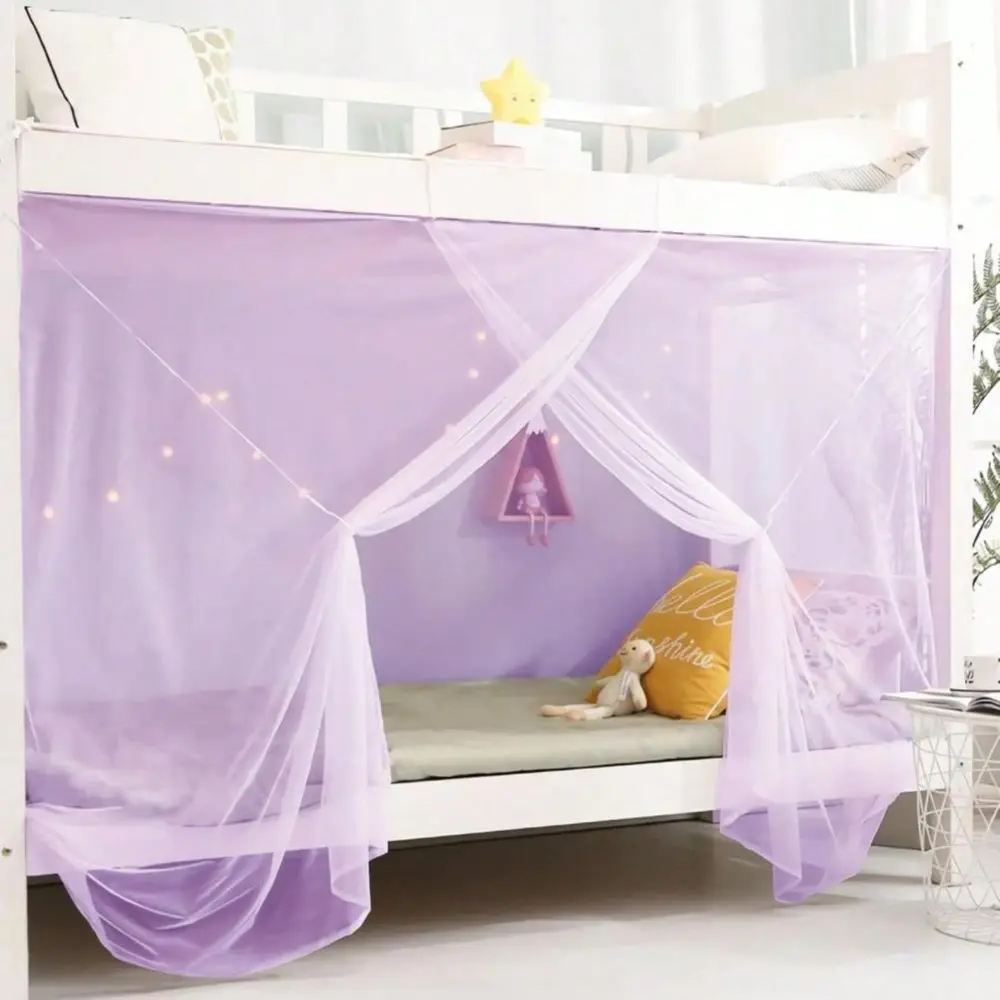 

8 Corner Bed Canopy Curtains For Girls And Boys Canopy For Dormitory, Loft, Or Outdoor Camping Suits 15M Bed Single Door White