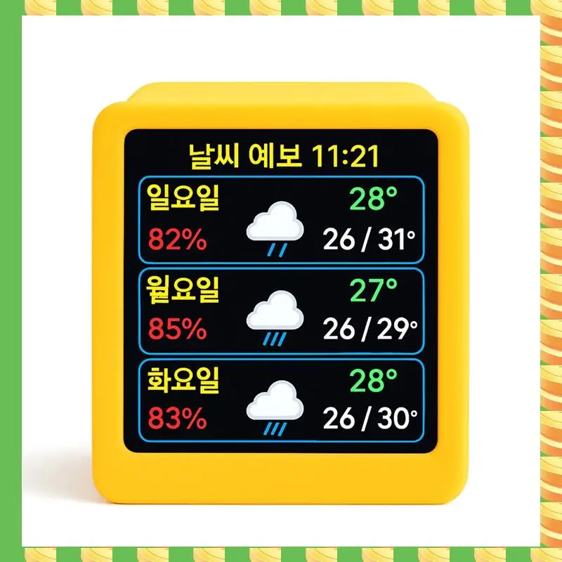 

AB53 Корейская интеллектуальная метеостанция, настольный дисплей с Wi-Fi, температурой, влажностью, временем, будильником, часами и функцией украшения