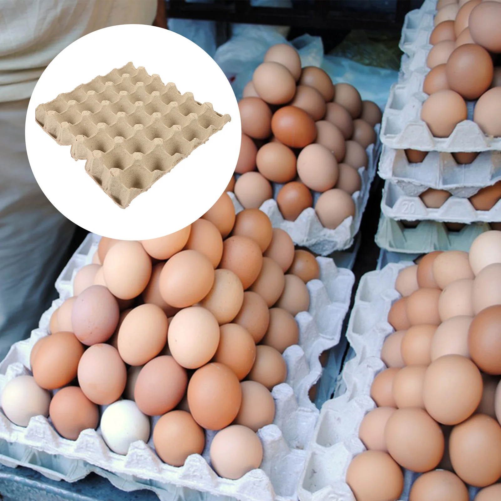 

5pcs Empty Egg Carton Egg Tray 30-Count Paper Pulp Egg Box Paper Pulp Egg Flats Egg Cartons Paper Egg Carton