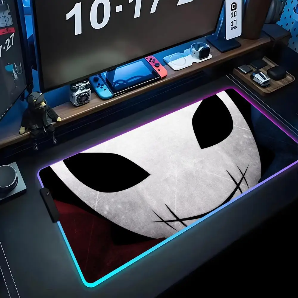 

mask Mouse Pad RGB Gaming Mousepad Big LED Pad PC Desk Mat Luminous Mouse Pad Large Keyboard Mats Table Rug With Backlit