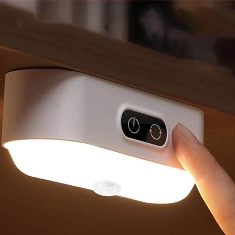 

Motion Sensor LED Night Light USB Rechargeable 1200mha Dimmable Closet Light for Kitchen Wardrobe Dormitory Bedside Reading Lamp