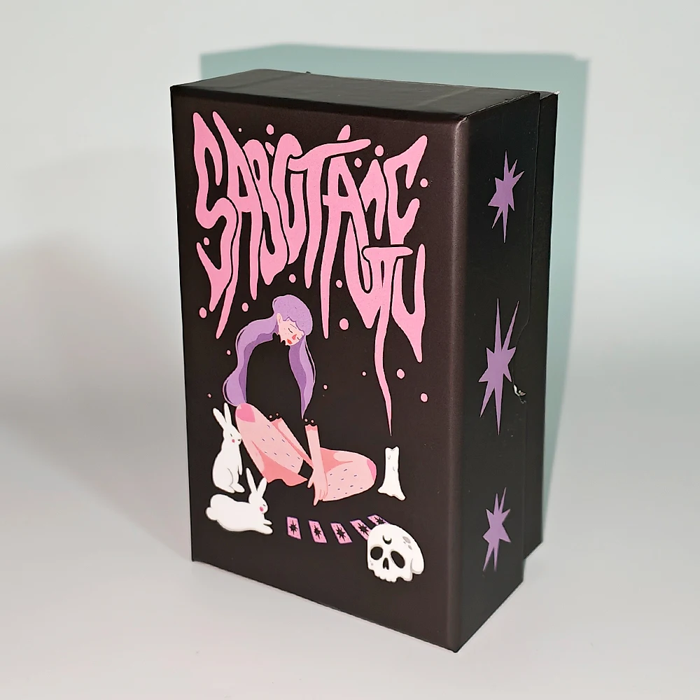 

78 Pcs Cards 12*7cm Sabotage Tarot - Feminine Mystique Deck in Rigid Box, Printed on 350GSM Double-embossed Cardstock