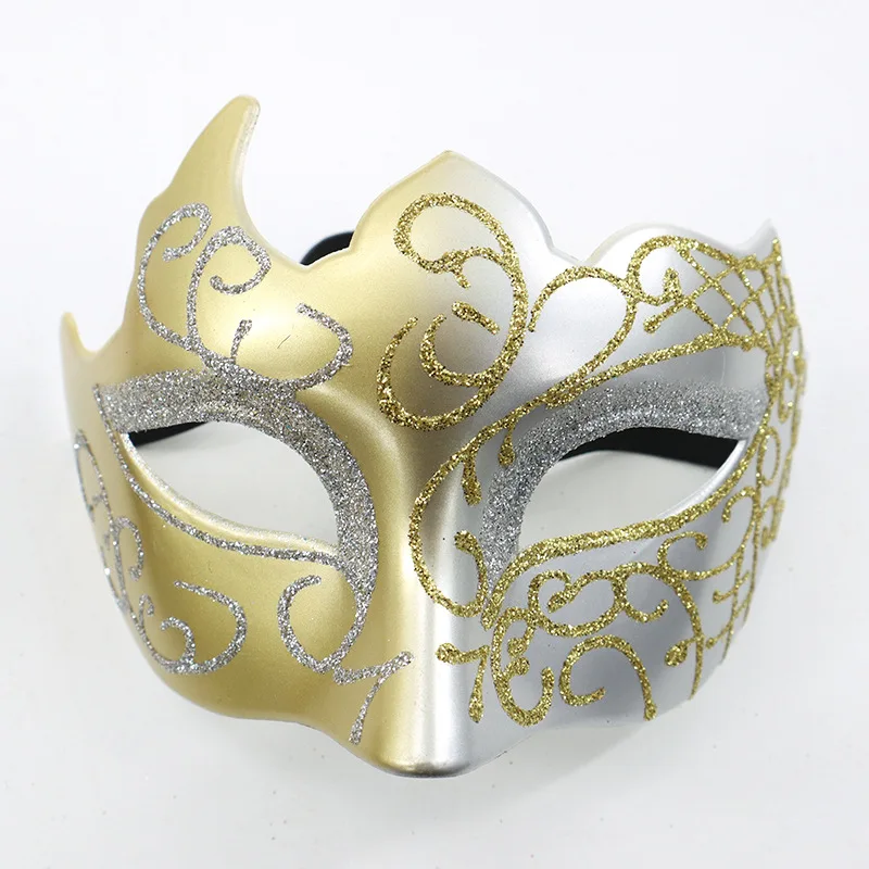 Carnival Party Bar Masquerade Half Face Princess Painted Mask Spray Paint Mask Suitable for Christmas Carnival Events Props