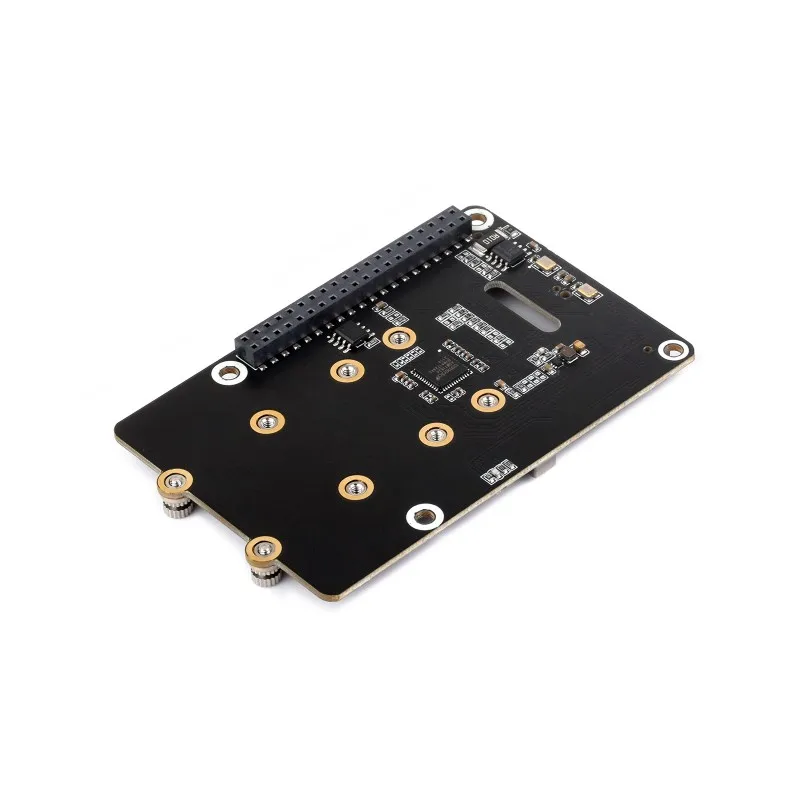 Raspberry Pi 5 NVMe HAT,PCIe To 2-Ch M.2 Adapter Type B for Raspberry Pi 5, Compatible with 2280 / 2260 / 2242 / 2230 size NVMe