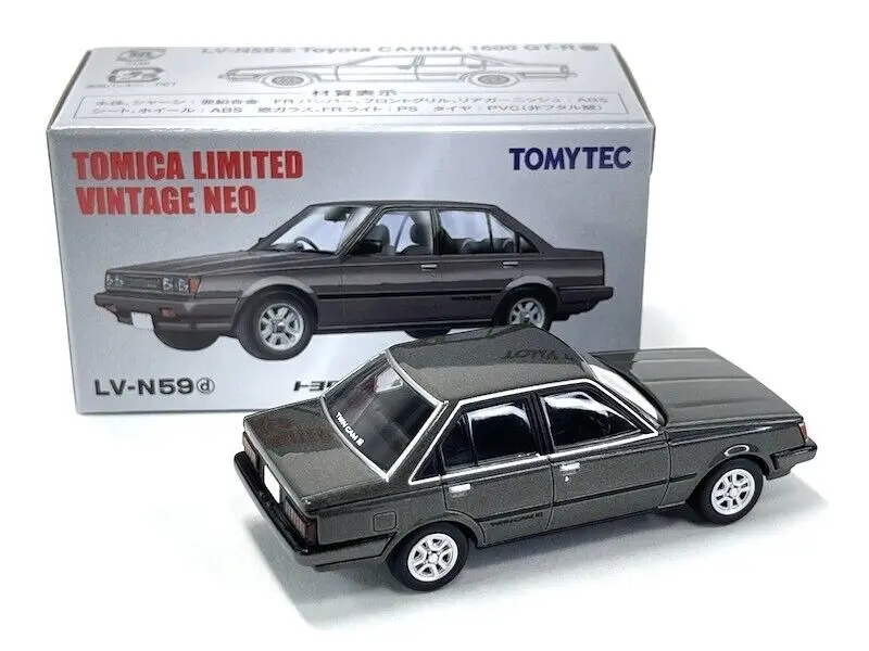 Tomica Limited Vintage NEO LV-N59d Toyota Carina 1600 GT-R 84 Gray 1/64  DieCast Model Car Collection Limited Edition Hobby Toys