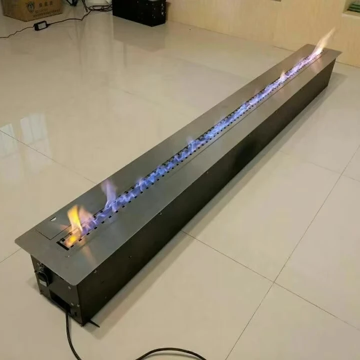 Use Remote Control Easy Insert Villa Apartment Made Steel 2300mm Wholesale Bio Ethanol Fireplace Modern Indoor Home