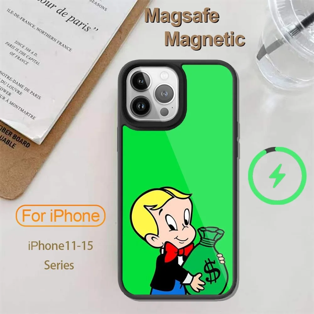 Richie Rich  Phone Case  For iPhone 14 13 12 11 15 Pro Max Plus Mini Magsafe Wireless Charge Cover